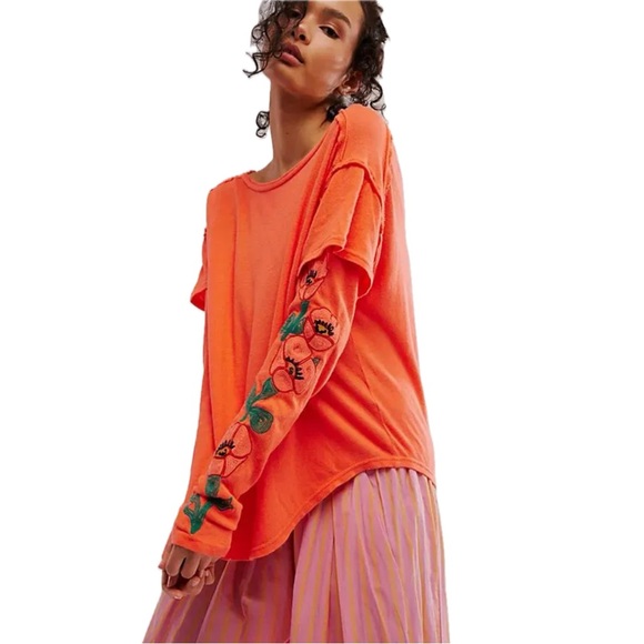 Free People Tops - Free People | Not Your Poppys Long-Sleeve Tee NWOT